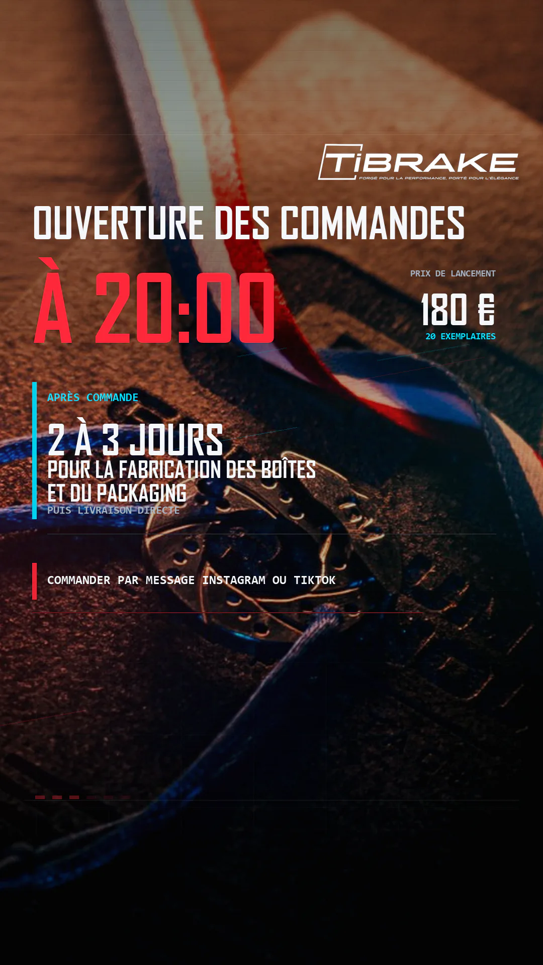 Affiche ouverture des commandes à 20 h